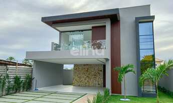 Imagem 2: Casa em condomínio de alto padrão no Eusébio com 223 m2 e 4 suítes, com Piscina e churrasq