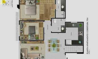 Imagem 7: Apartamento à venda, 2 quartos, 1 suíte, 2 vagas, Castelo - Belo Horizonte/MG