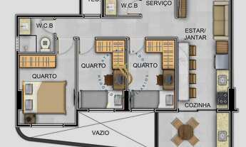 Imagem 6: Oceano Residence - 3 quartos com varanda e vista para o mar