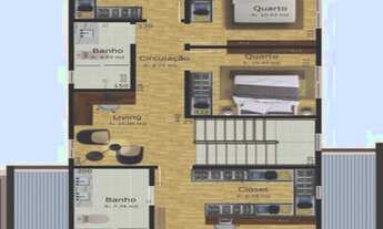 Imagem 3: Sobrado Geminado a Venda - 2 suítes - Bairro: Glória - Joinville/SC