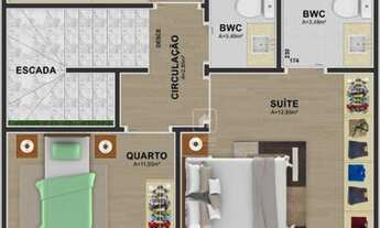 Imagem 4: Sobrado com 3 dormitórios à venda, 118 m² por R$ 629.000 - Estância Pinhais - Pinhais/PR