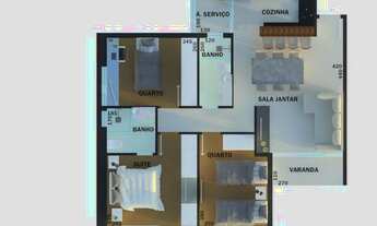 Imagem 4: Apartamento Luxo. Entrada R$ 116.000,00 Aquecimento Solar e 2 vagas, no centro de Betim