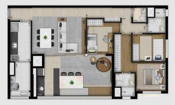 Imagem 7: Apartamento para venda com 111 metros quadrados com 3 quartos em Sumarezinho - São Paulo