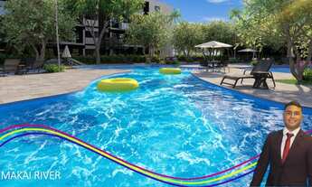 Imagem 3: Repasse flat em muro alto frente piscina central