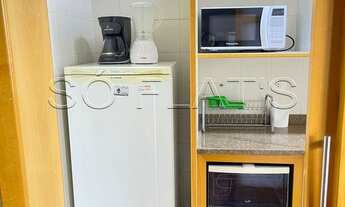 Imagem 4: Flat para locação totalmente mobiliado em em Moema próximo ao Pq Ibirapuera. Com entrada i