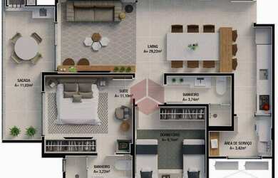 Imagem 6: Apartamento à venda, 90 m² por R$ 1.510.473,73 - Canasvieiras - Florianópolis/SC