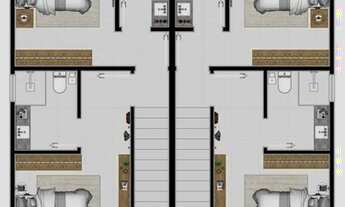 Imagem 6: Sobrado Geminado para Venda em São José, Colônia Santana, 2 dormitórios, 2 suítes, 3 banhe