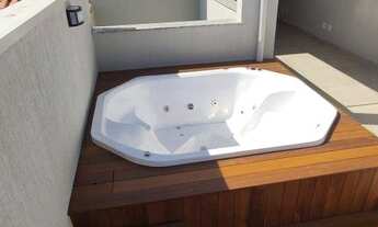 Imagem 3: Cobertura com 2 dormitórios (1 suíte) à venda, 55 m² por R$ 575.000 - Vila Pires - Santo A