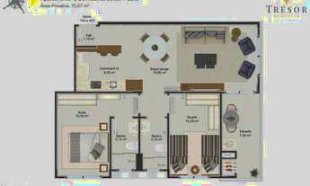 Imagem 4: Apartamento para Venda em Palhoça, Jardim Eldorado, 2 dormitórios, 1 suíte, 2 banheiros, 1