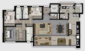 Imagem 2: Apartamento para venda tem 159 metros quadrados com 3 quartos