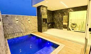 Imagem 4: Casa no Condomínio porto Marina, 3 suítes, Piscina com cascata e acabamento em pedras natu