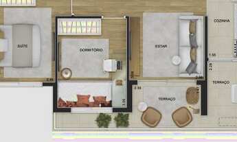 Imagem 3: APARTAMENTO 55M², 2 DORMITÓRIOS SENDO 1 SUÍTE, TERRAÇO COM 1 VAGA - MOOCA - SÃO PAULO / SP