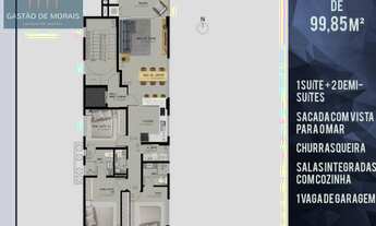 Imagem 2: Apartamento para Venda em Balneário Piçarras, ITACOLOMI, 3 dormitórios, 1 suíte, 3 banheir