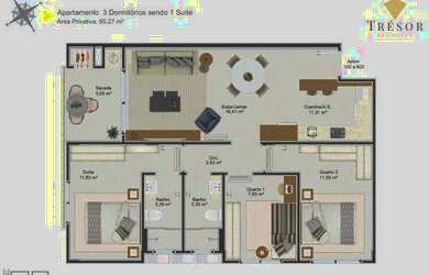 Imagem 5: Apartamento para Venda em Palhoça, Jardim Eldorado, 2 dormitórios, 1 suíte, 2 banheiros, 1