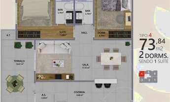 Imagem 6: APARTAMENTO COM 73.84 m² - FORTE - PRAIA GRANDE SP