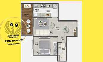 Imagem 7: Apartamento para venda tem 56 metros quadrados com 1 quarto em Caminho das Árvores - Salva