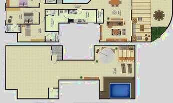 Imagem 6: Cobertura para venda possui 325 metros quadrados com 3 quartos