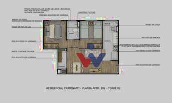 Imagem 3: Apartamento com 2 dormitórios à venda, 41 m² por R$ 297.990,00 - Novo Mundo - Curitiba/PR