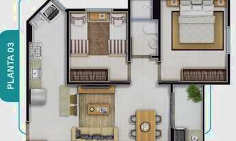 Imagem 5: Apartamento para venda com 70 metros quadrados com 2 quartos