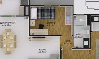 Imagem 7: Apartamento para venda tem 61 metros quadrados com 2 quartos em Bom Retiro - Joinville - S