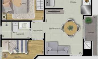 Imagem 5: Apartamento à venda, 40 m² por R$ 185.900,00 - São Marcos - São José dos Pinhais/PR