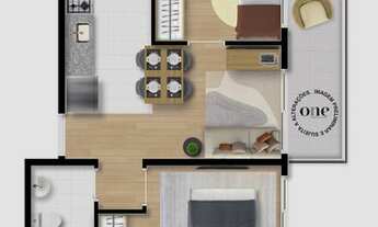 Imagem: Apartamento para venda possui 45 metros