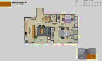 Imagem 2: PRÉ LANÇAMENTO] Apartamento com 2 quartos, sendo os 2 suítes -Pagani,Palhoça/SC