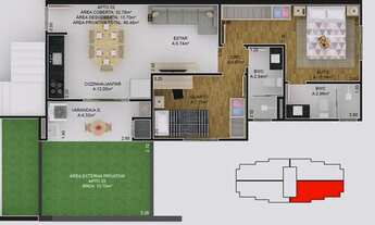 Imagem 6: Apartamento para venda tem 61 metros quadrados com 2 quartos em Bom Retiro - Joinville - S