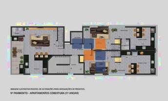 Imagem 2: Apartamento Duplex com 2 dormitórios à venda, 65 m² por R$ 699.876,99 - Funcionários - Bel