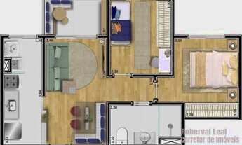 Imagem 4: Apartamento de 2 dormitórios com sacada no RNI Nações Unidas