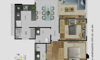 Imagem 5: Cobertura à venda, 3 quartos, 1 suíte, 2 vagas, Castelo - Belo Horizonte/MG