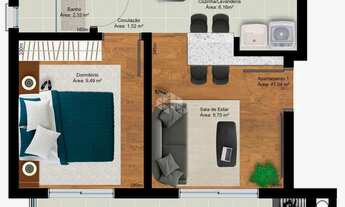 Imagem 3: Apartamento 1 dormitório próximo a UFSM