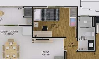 Imagem 5: Apartamento para venda tem 61 metros quadrados com 2 quartos em Bom Retiro - Joinville - S