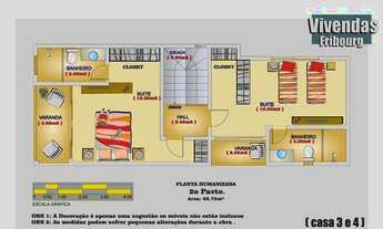 Imagem 6: Casa de condomínio para venda possui 185 metros quadrados com 3 quartos