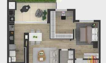 Imagem 4: Apartamento com 1 dormitório à venda, 72 m² por R$ 786.400,00 - Centro - Curitiba/PR