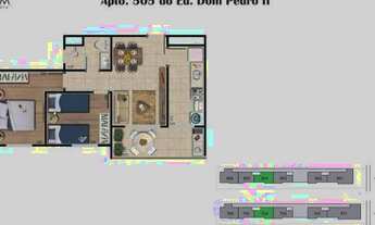 Imagem 2: Apartamento 2 quartos com varanda gourmet e cozinha integrada, vaga numerada + box. Locali