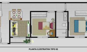 Imagem 4: Apartamento com 2 dormitórios para alugar, 51 m² por R$ 2.482/mês - Villa Helvetia - Indai