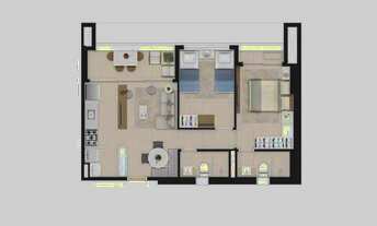 Imagem 2: Apto com dois quartos sendo um suíte no Meireles - 59m²