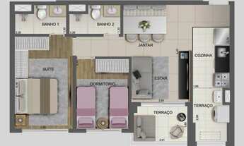 Imagem 7: Apartamento novo pronto para morar Chácara Santo Antônio