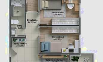Imagem 3: Apartamento de 1 suite + 2 dormitórios com negociação e entrada facilitada - Vila Operária
