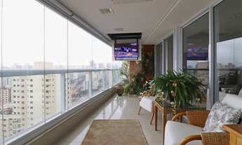 Imagem 2: Linda varanda gourmet em Perdizes, apartamento amplo e iluminado, 172m2 andar alto vista p