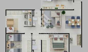 Imagem 6: Lindo Apartamento com 3 Quartos sendo 1 Suíte - 70m²