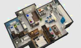 Imagem 7: Apartamento Vila Industrial - Varanda Gourmet - Lazer Equipado e Decorado