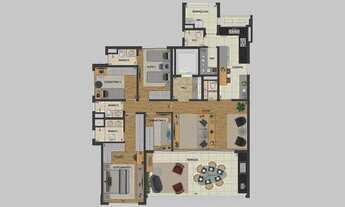 Imagem 3: APARTAMENTO 163M², 4 DORMITÓRIOS SENDO 2 SUÍTES, TERRAÇO GOURMET COM 3 VAGAS À VENDA - IND