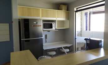 Imagem 2: Mobilhado, 01 Dormitório, 01 banheiro, cozinha, área de serviço, ar condicionado, 01 vaga