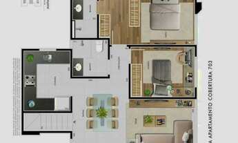 Imagem 6: Cobertura à venda, 3 quartos, 1 suíte, 2 vagas, Castelo - Belo Horizonte/MG