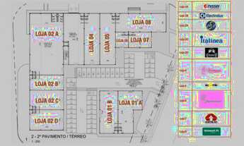 Imagem 7: Loja no Centro Comercial Serra do Mar, com grande movimento de pedestres e automoveis