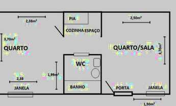 Imagem 2: KITnet Mobiliado com internet inclusa de 30m² prox Av CPA shop pantanal