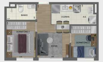 Imagem: Apartamento para venda 2 quartos/Estação