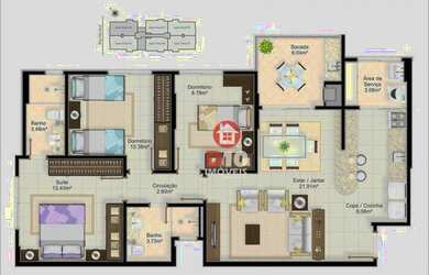 Imagem 6: Apartamento à venda, 92 m² por R$ 700.480,50 - Centro - Criciúma/SC